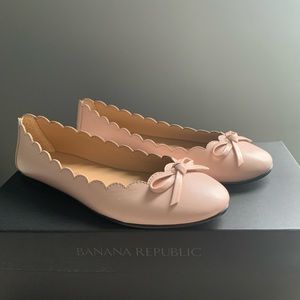 NIB Banana Republic Scallop Robin Flat Pink 6M